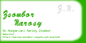 zsombor marosy business card